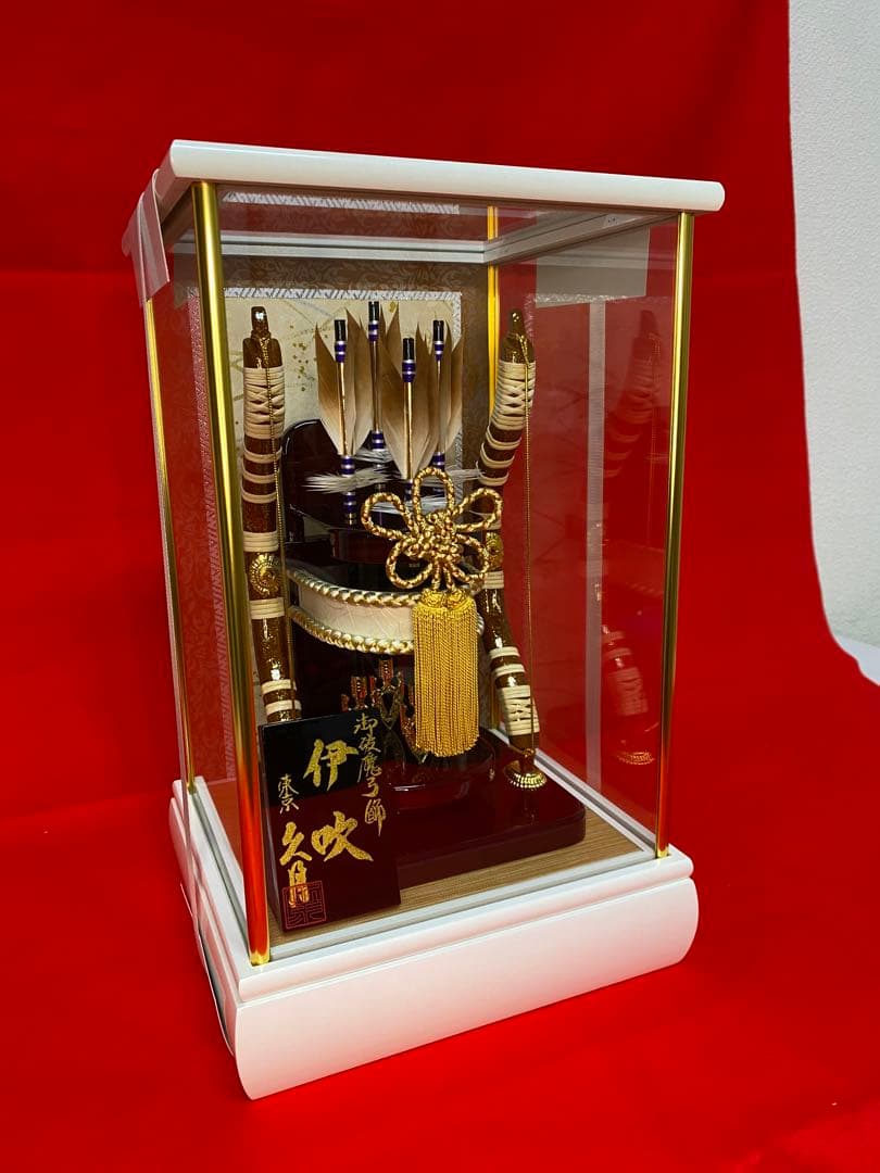 東京久月　破魔弓コンパクトガラスケース１０号・間口約２４×奥行約２３×高約３８㎝