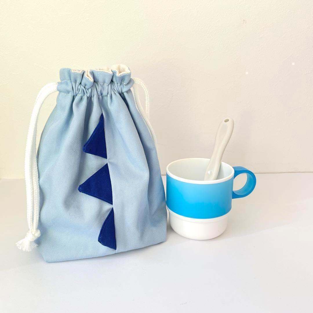 恐竜達の入園入学6点セット　サイズオーダー可　ブルーの恐竜