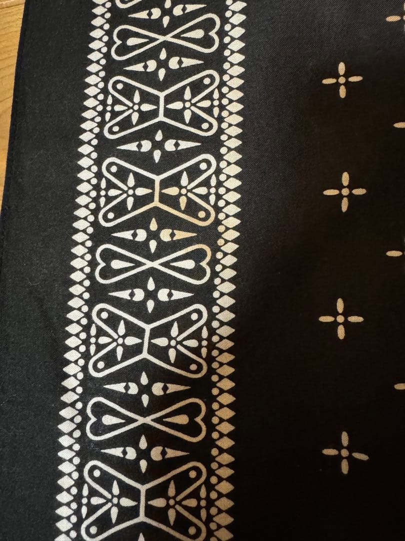クロスバンダナ ブラック ビンテージ　珍品　vintege