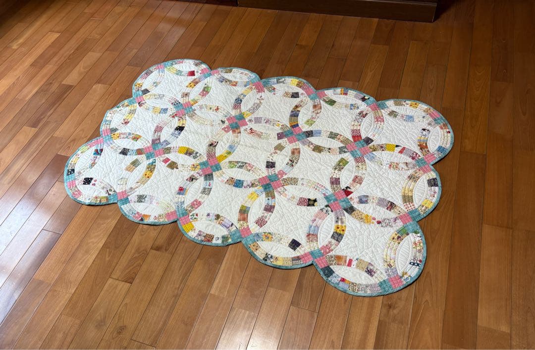 パッチワーク　ハンドメイド　 サイズ　約90cm×148cm