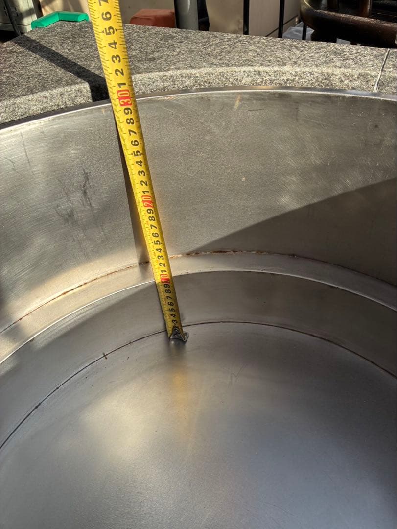 【超希少】特注ワンオフ 白御影石×オールステンレス 業務用大型釜セット