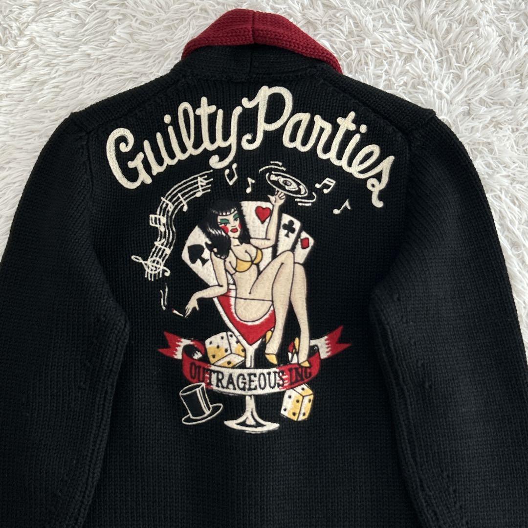 超レア✨ 最高のカラー配色&バック刺繍 ワコマリア ニット カーディガン M