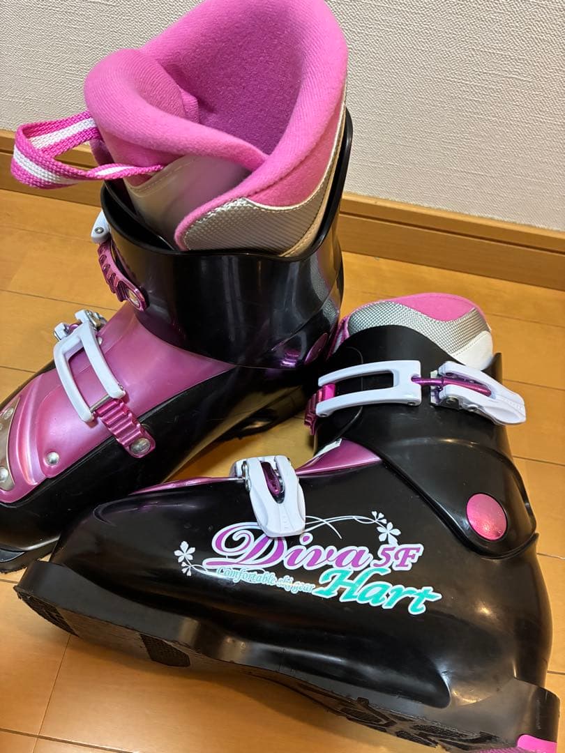 超美品スキーセット板140cm靴23、24cmの1足身長135-155cm
