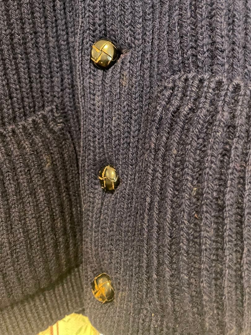 70'sマックジョージ ビンテージカーディガン 100%シェットランドウール L