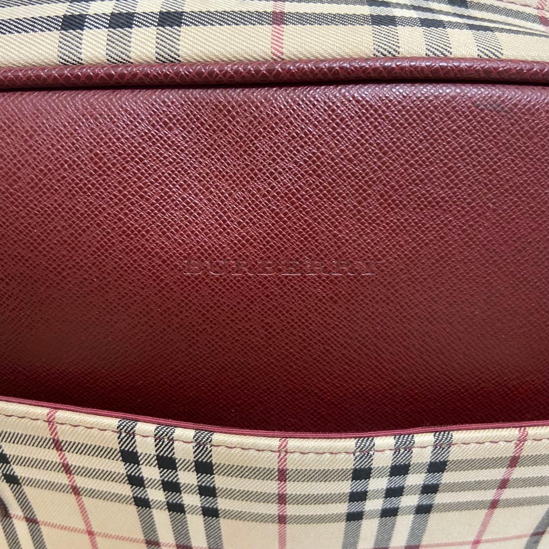 【鑑定済み】BURBERRY バーバリー ボストンバッグ ノバチェック 大容量