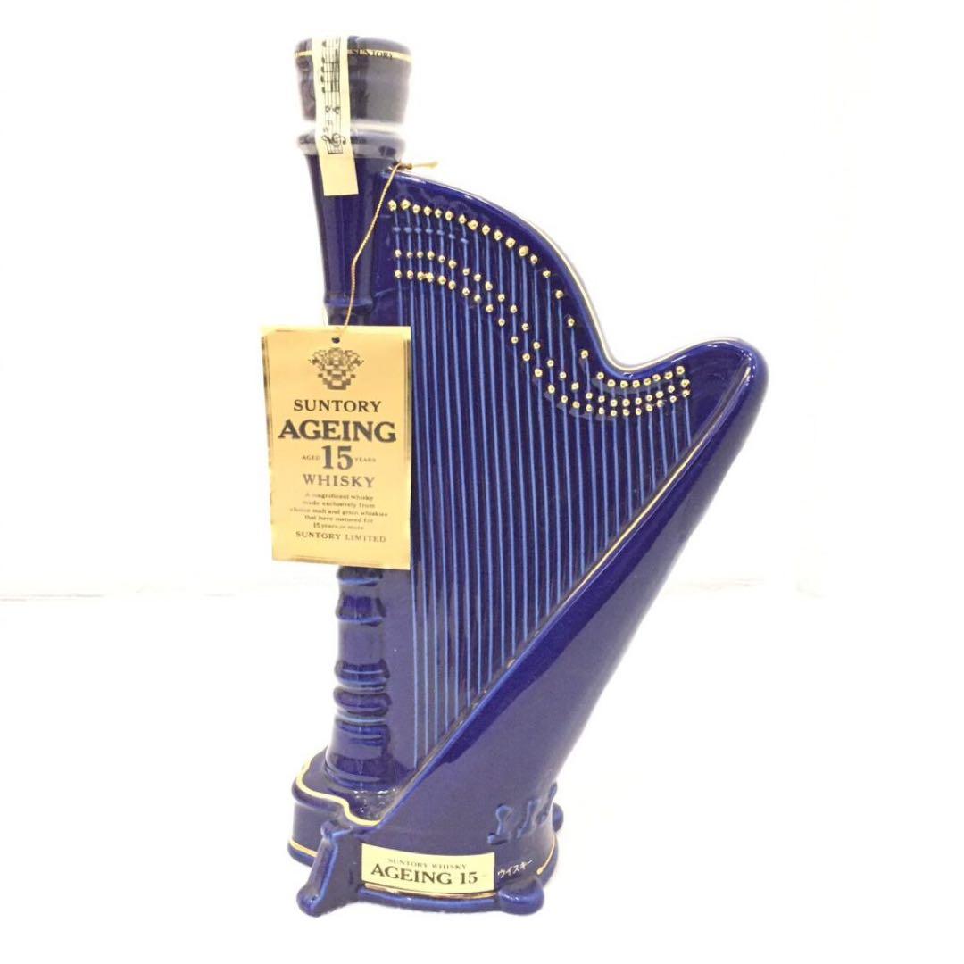 ワ*1様 サントリー ジャパニーズ 500ml 43度 15年 ハープ型青陶器ボ
