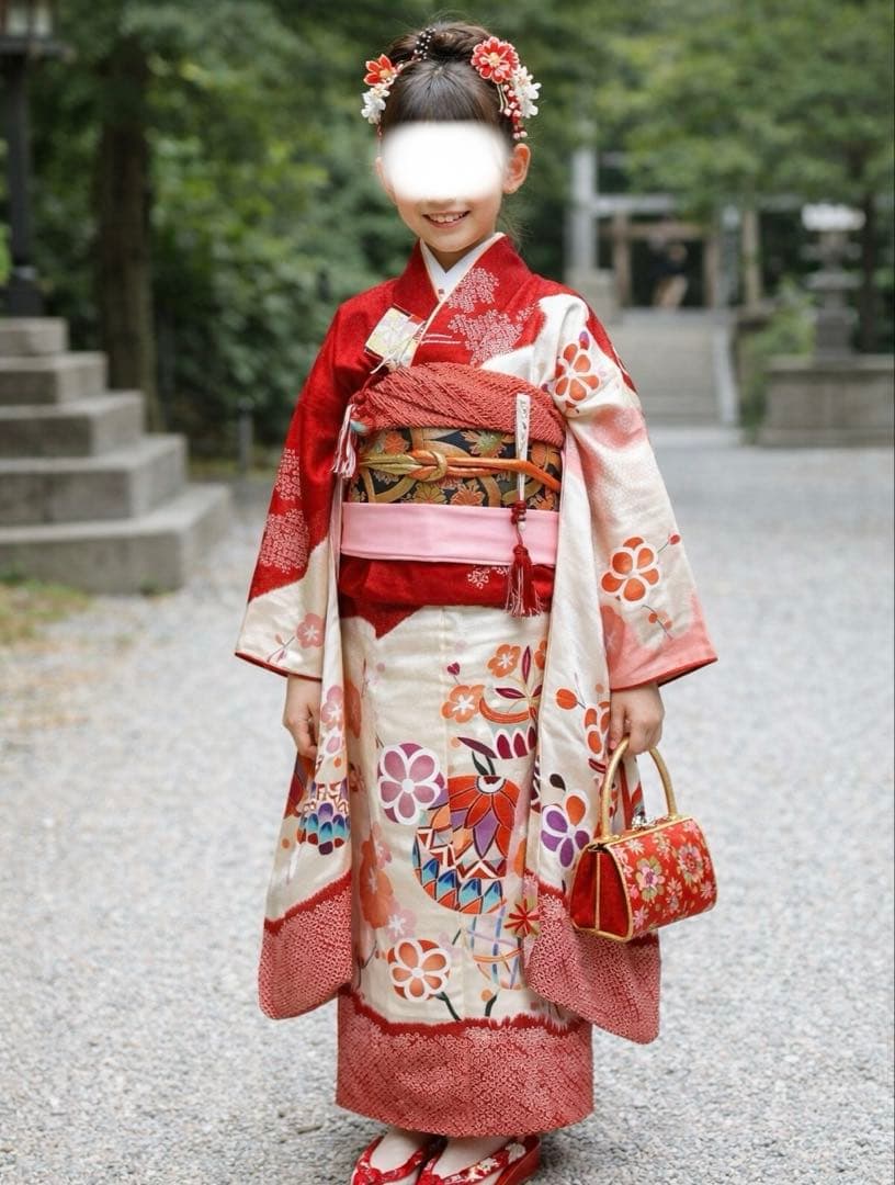 七五三　7歳　着物セット　ハーフ成人式　十三詣り　友禅