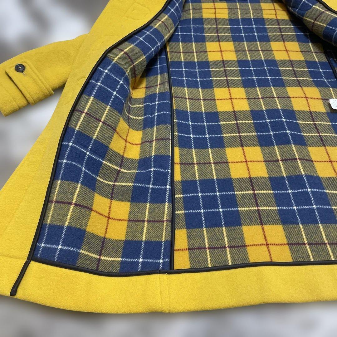 イングランド製 ロンドントラディション 裏チェック ダッフルコート イエロー S