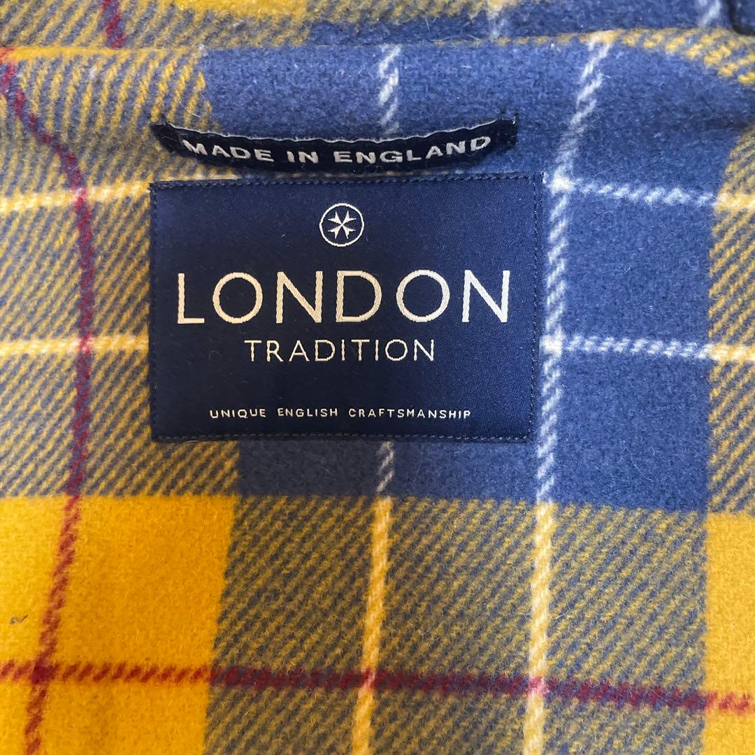 イングランド製 ロンドントラディション 裏チェック ダッフルコート イエロー S