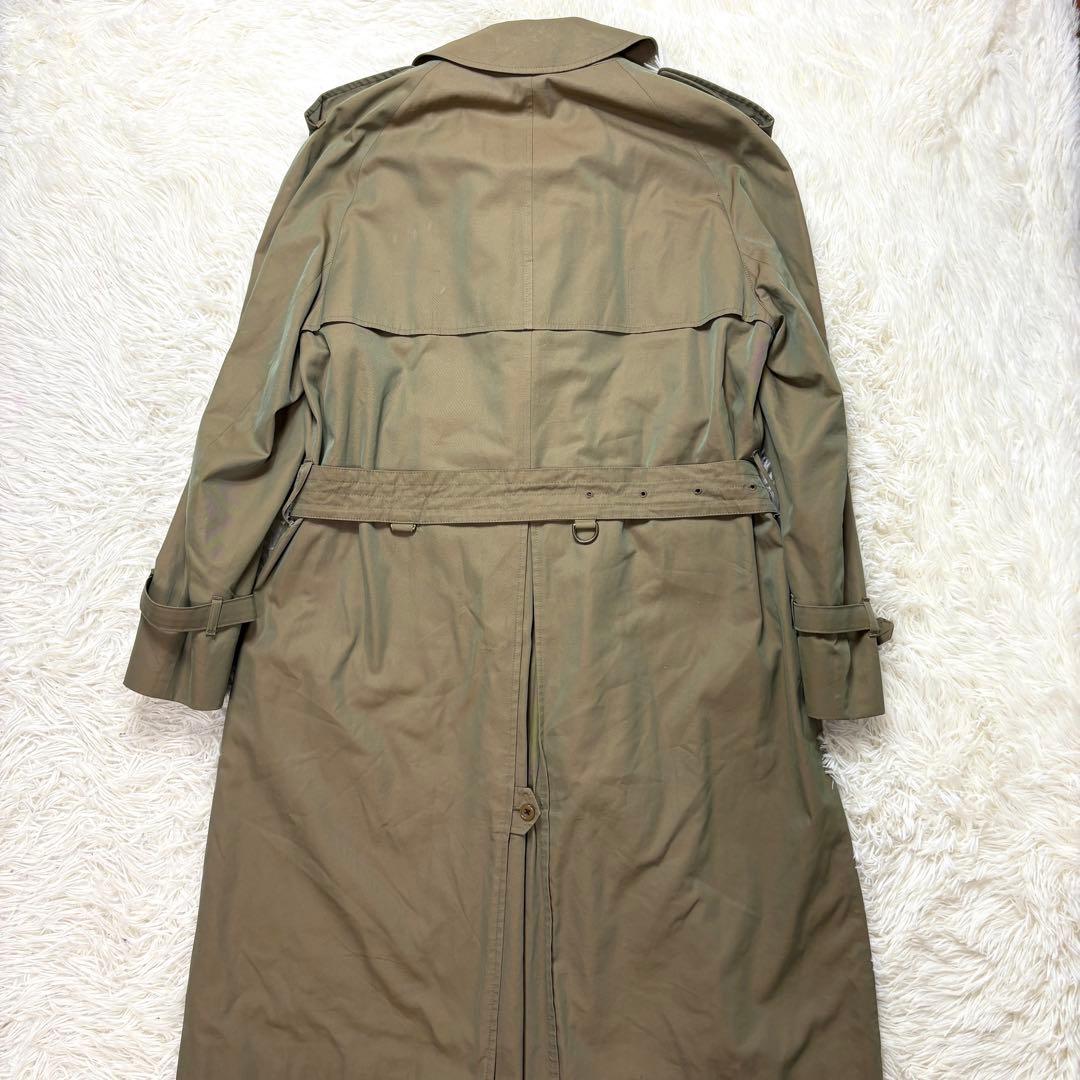 【英国製】アクアスキュータム トレンチコート ギャバジン 玉虫色 ライナー付き