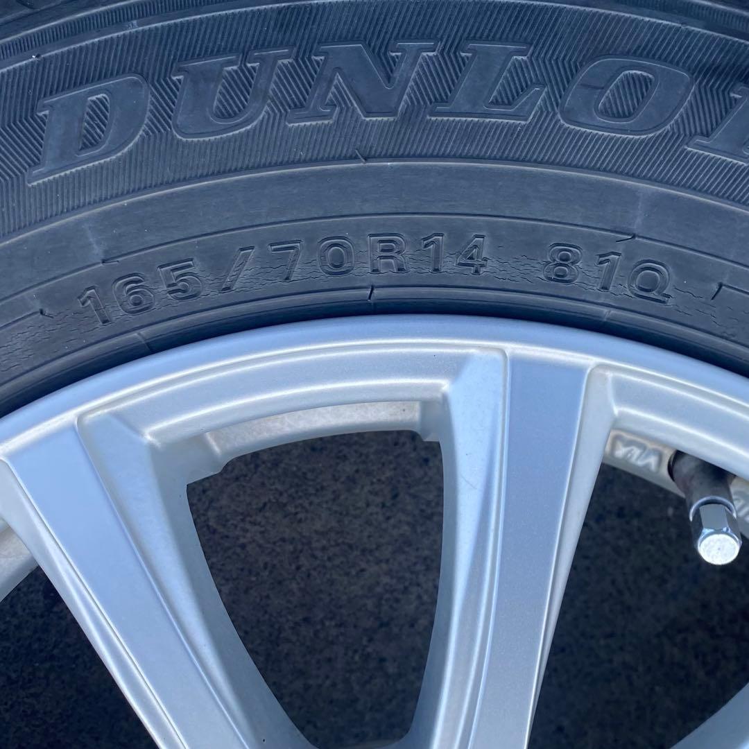 ダンロップ　WM02 165/70R14 2019年製 スタッドレスアルミセット