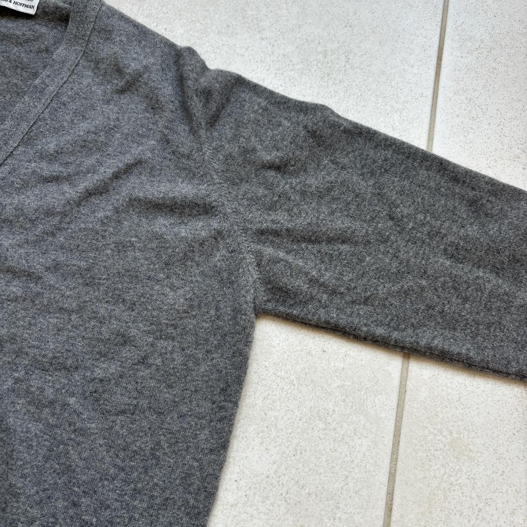 70s スコットランド製カシミアカーディガン ごま塩グレー Ballantyne