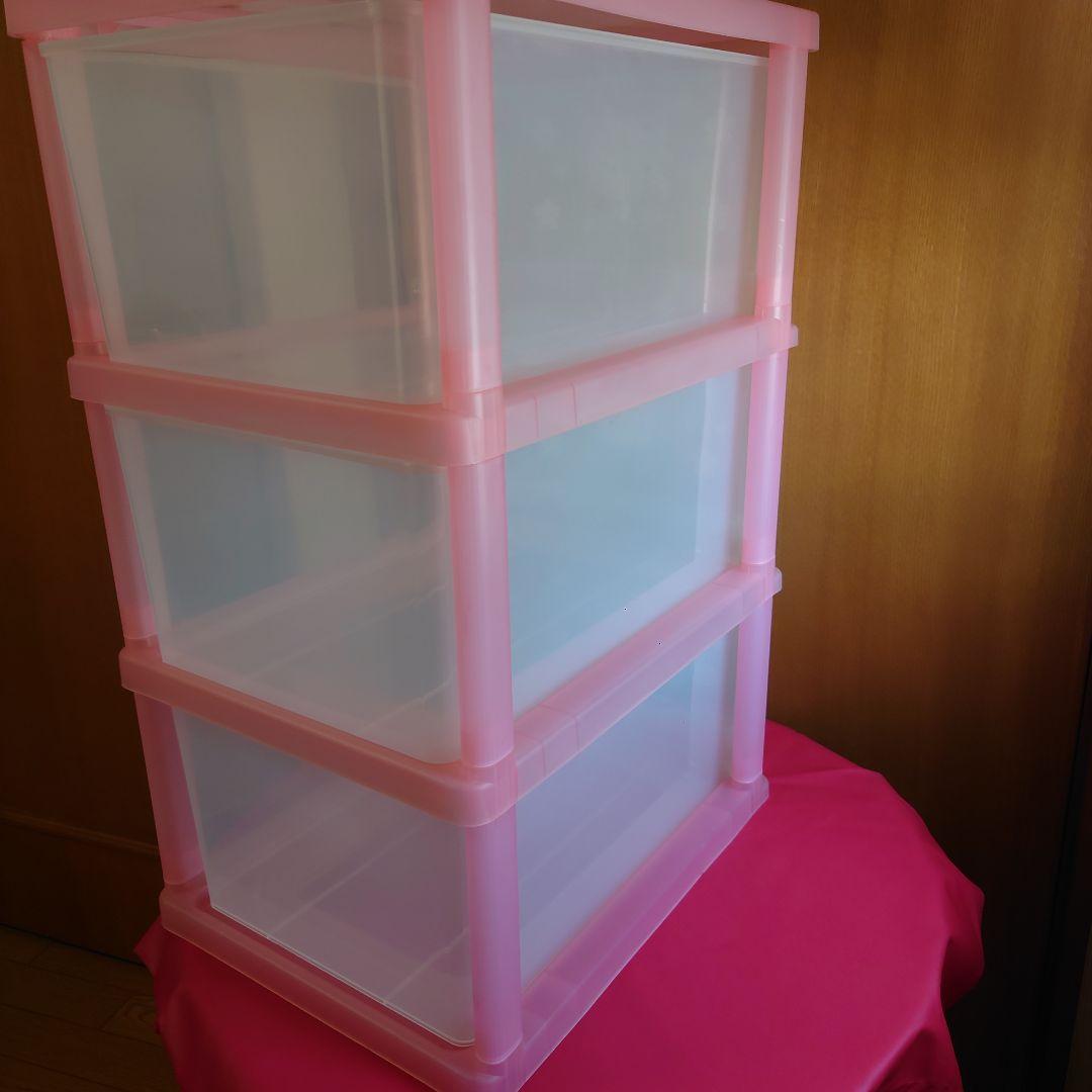 サンリオ 1998年のハローキティ 3段チェストボックス ピンク レア品！美品！