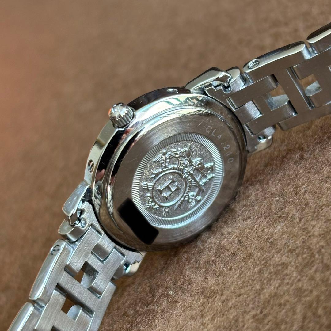 【HERMES】✨極美品✨ クリッパー レディース 腕時計 ピンクゴールド文字盤