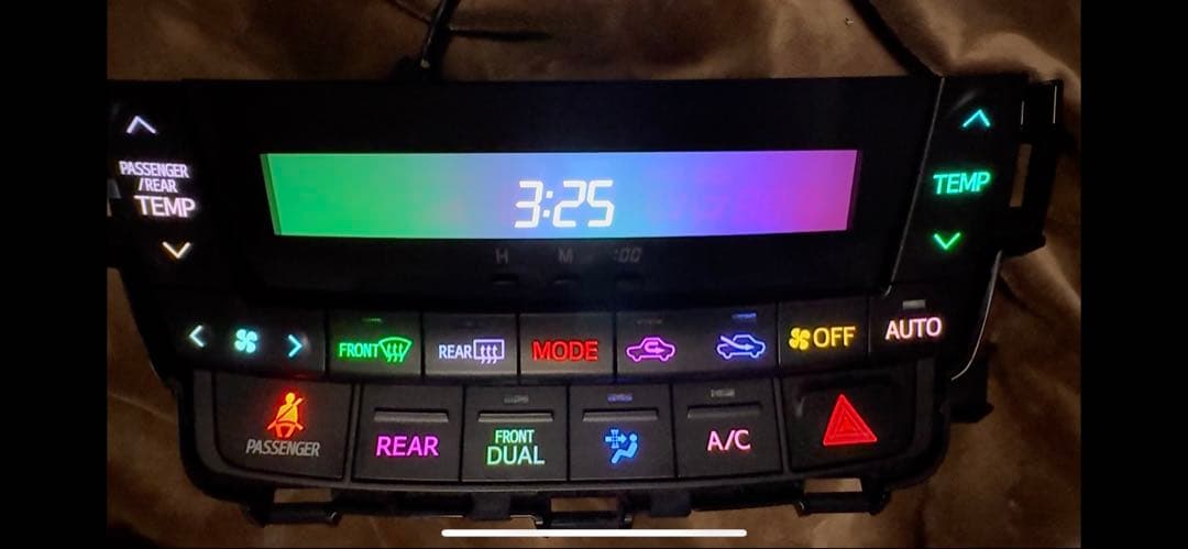 ヴェルファイア アルファード　20前期用レインボー 打ち替え済み エアコンパネル