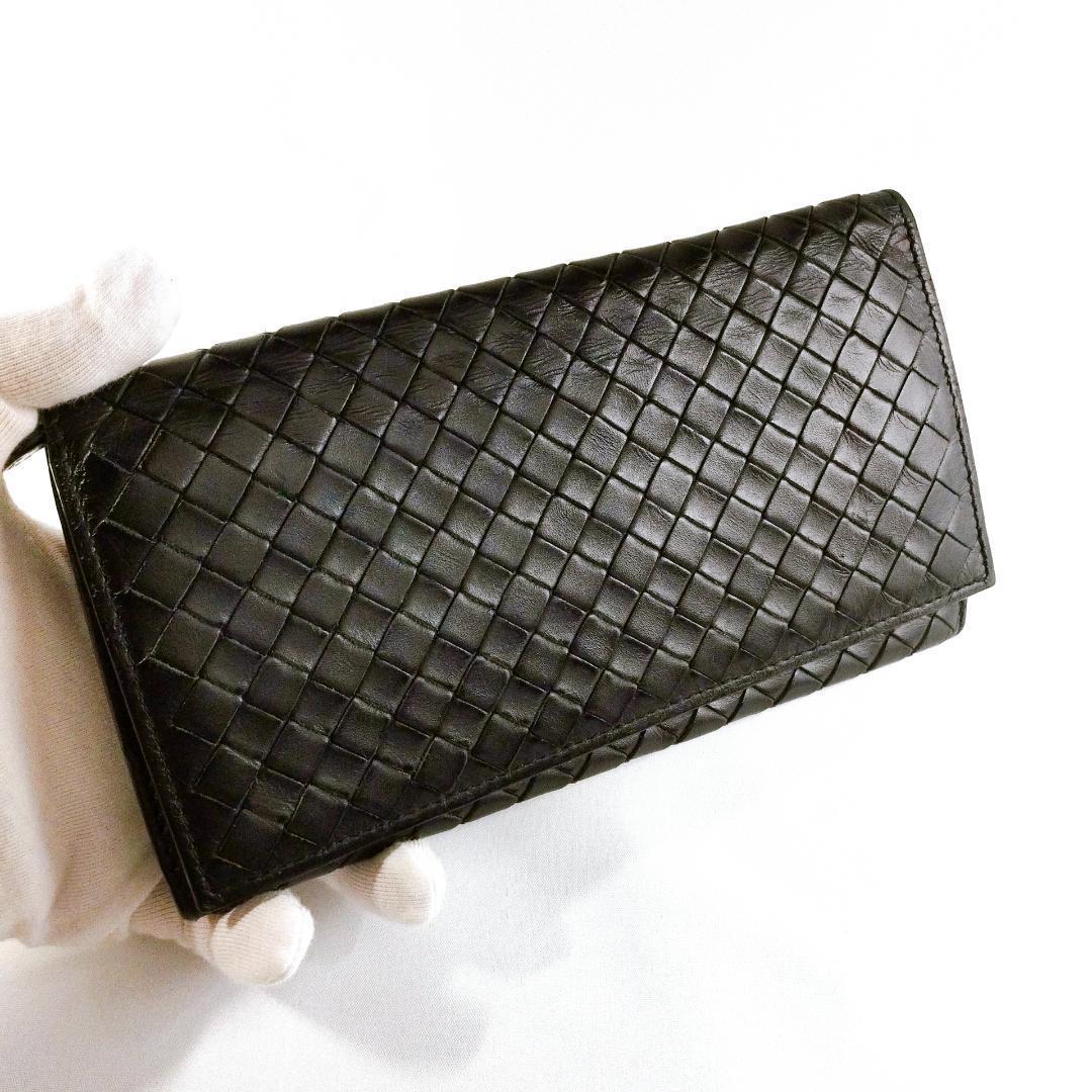 ボッテガヴェネタ イントレチャート 長財布 ブラック メンズ 正規品