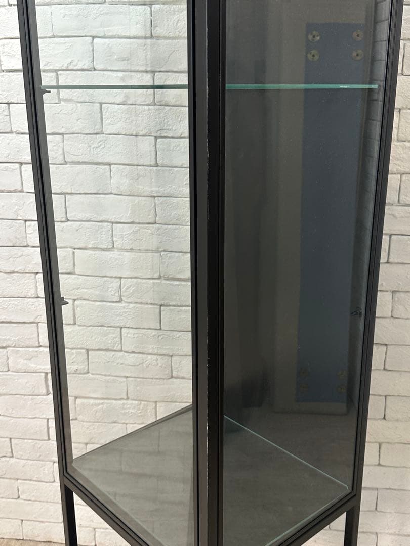 ②【東京都内23区配送無料】イケア　ガラス　コレクション　ケース　キャビネット