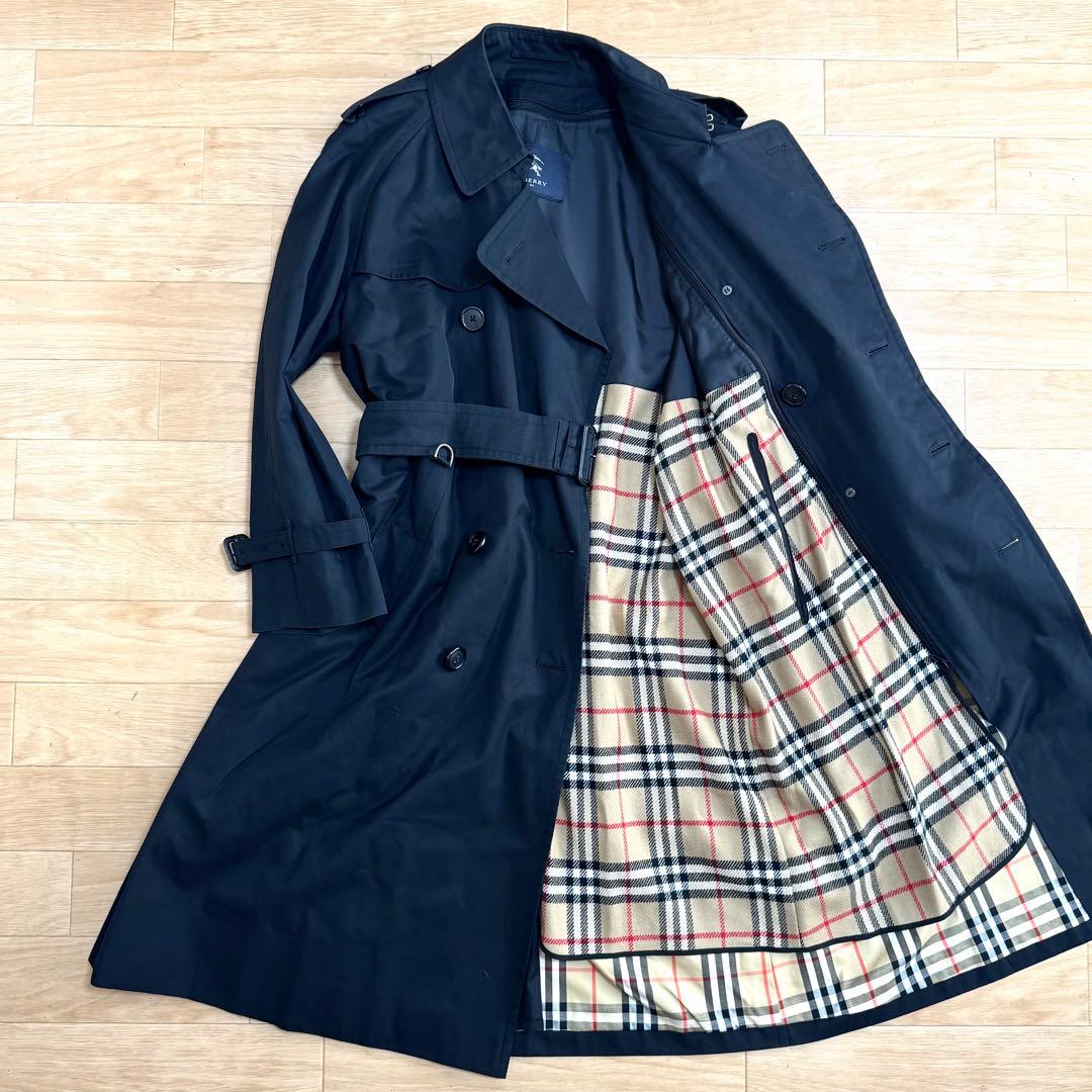 バーバリーロンドン ダブル ライナー付 トレンチコート L相当 ブラック