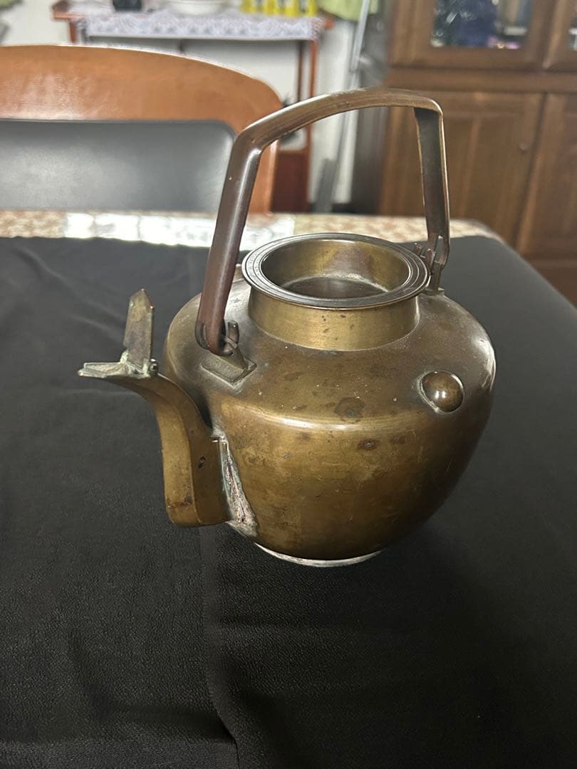 中国古玩急須　煎茶道具　煎茶道　煎茶　金属　鉄瓶　骨董　アンティーク