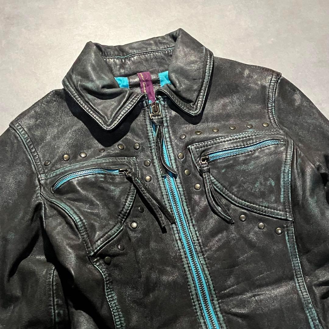 ジャケット・アウター 00s archive western leather jacket y2k