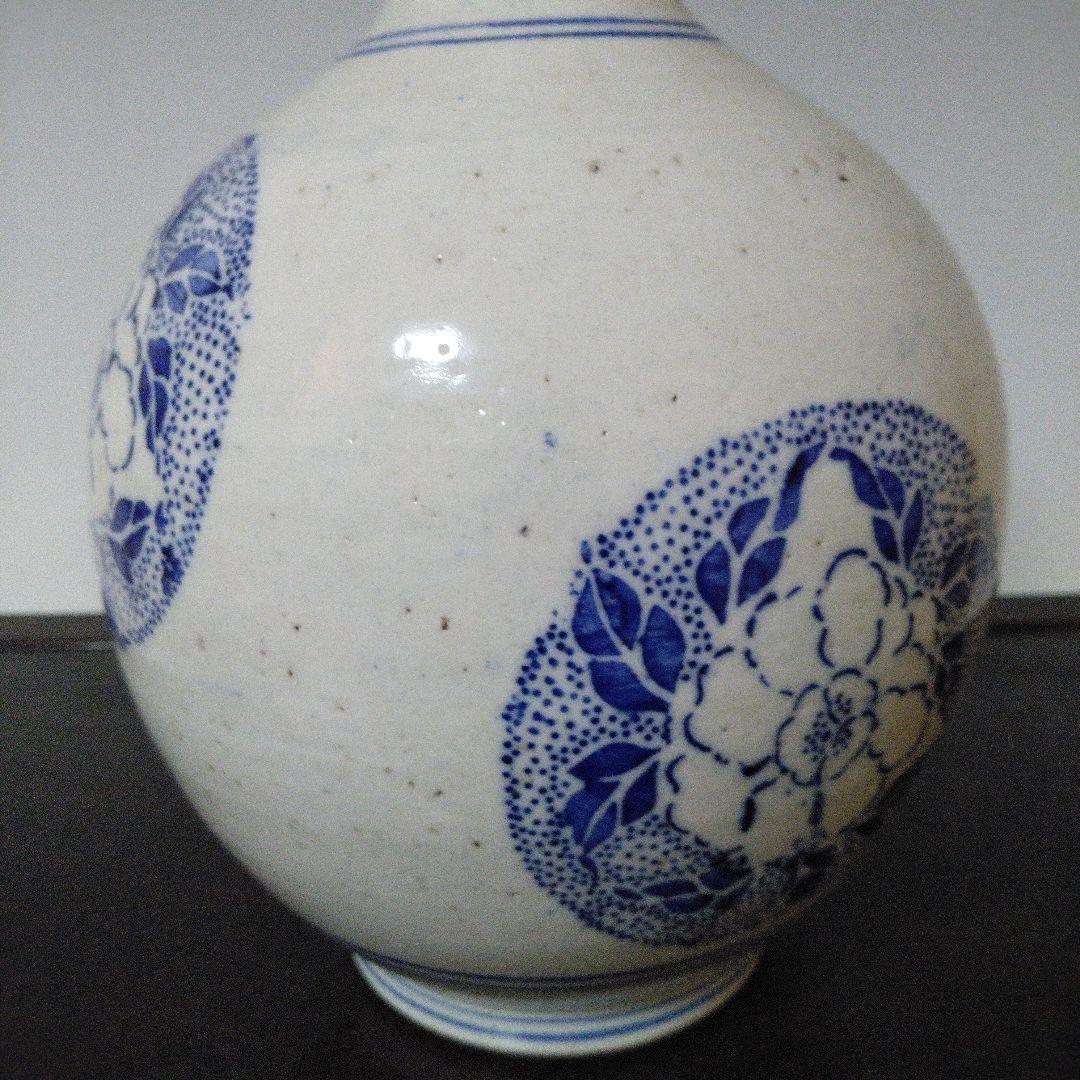 NO612 会津本郷焼　印版徳利　幕末～明治