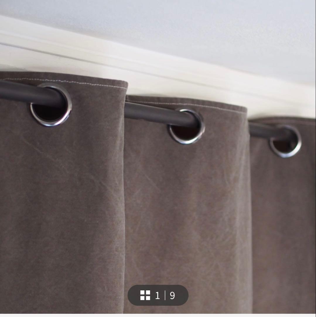 toolbox 帆布カーテン ハトメスタイル　オールドカーキ