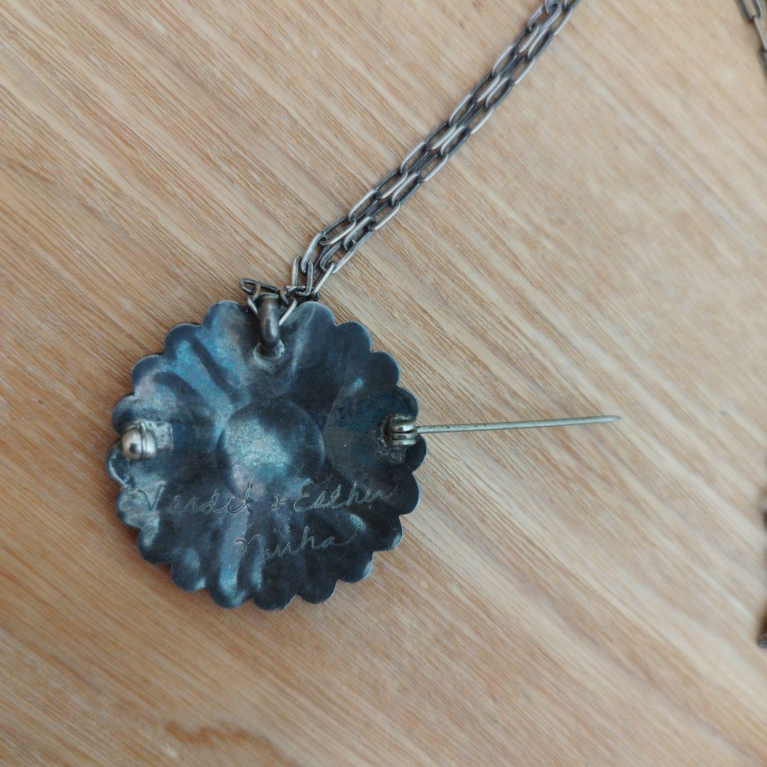 インディアンジュエリー V&E Niiha作 ズニ族 サンフェイス