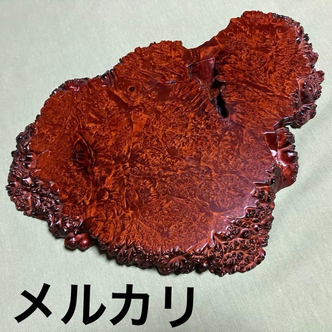 天然木　1枚板　玉杢 花台 飾り台 敷板　香台　盆栽台