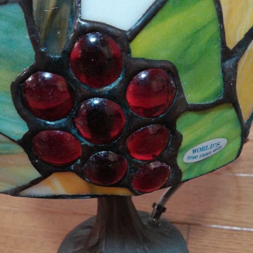 ティファニーステンドハウス ステンドグラスランプ 赤葡萄
