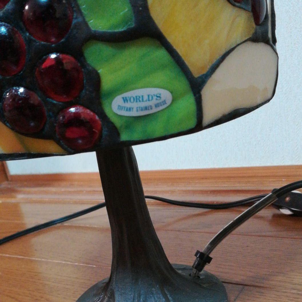 ティファニーステンドハウス ステンドグラスランプ 赤葡萄