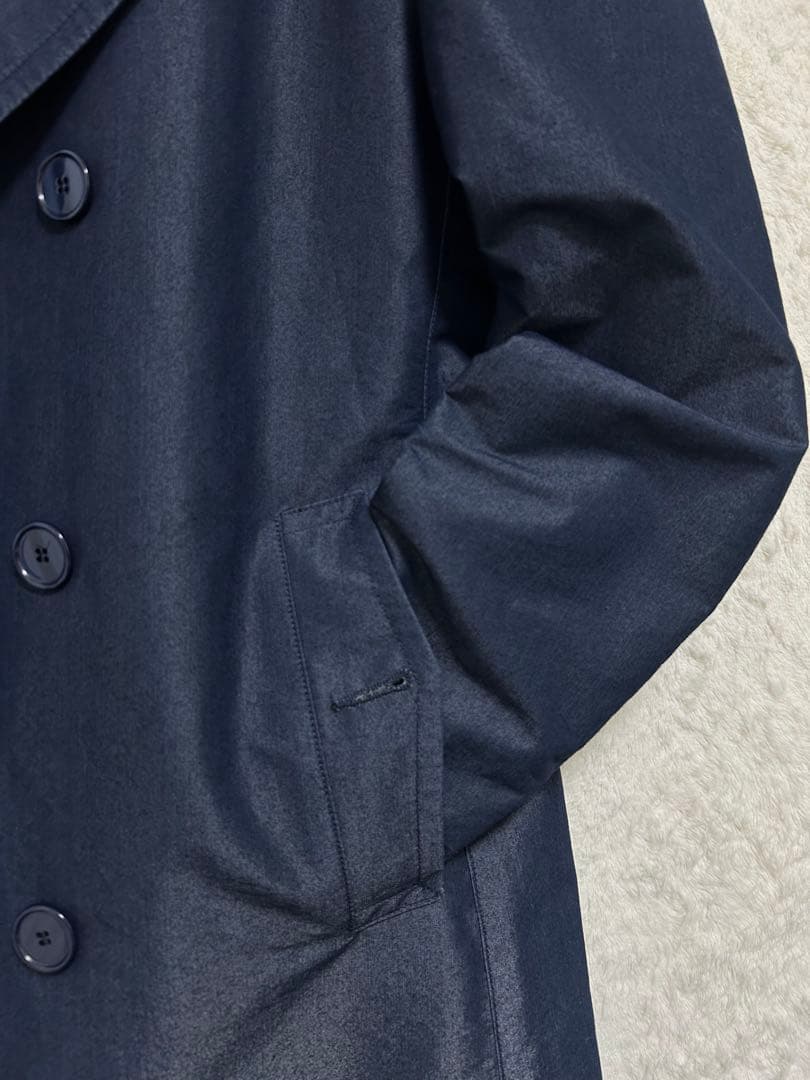 【極美品】TAGLIATORE メンズ トレンチコート 50 LL 薄ネイビー