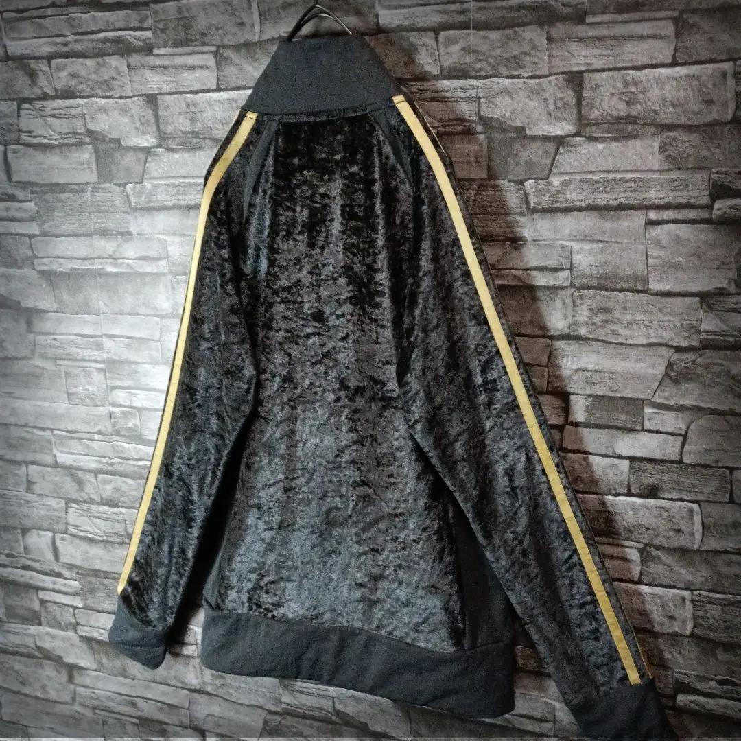 00ｓ☆アディダスベロアジャージ 刺繍ロゴ ハイネック ゴージャス 万国旗タグ