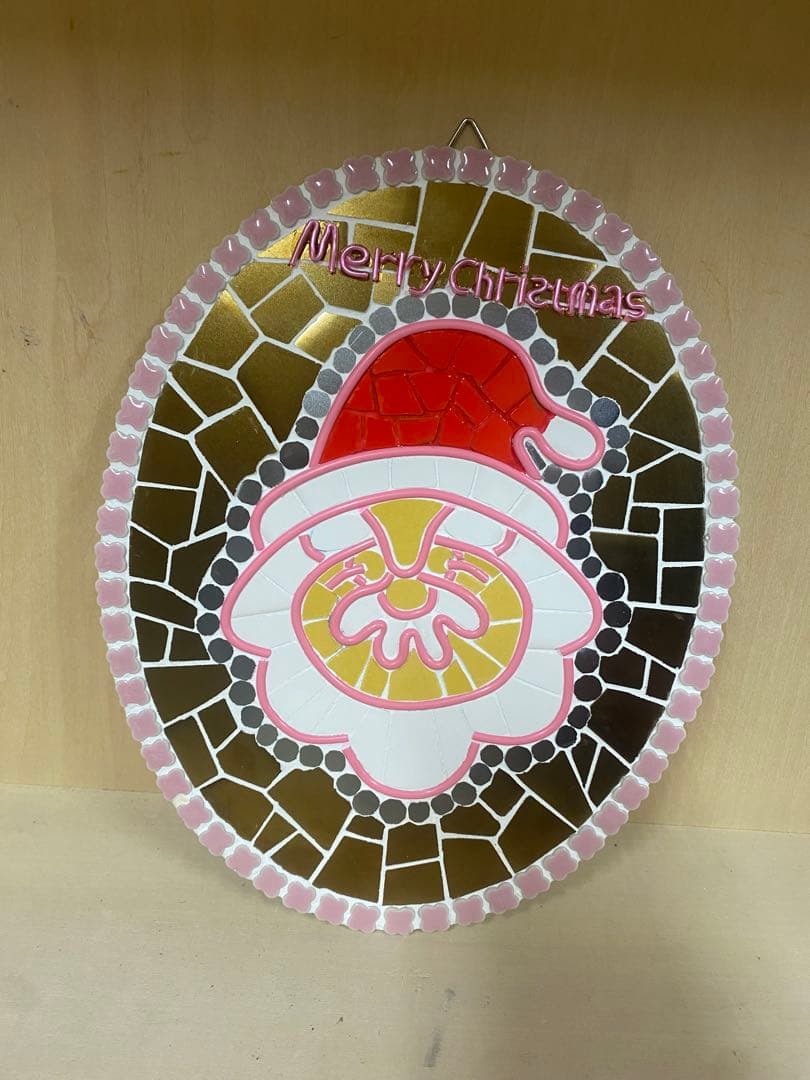 Merry Christmas サンタクロース モザイクタイル壁飾り