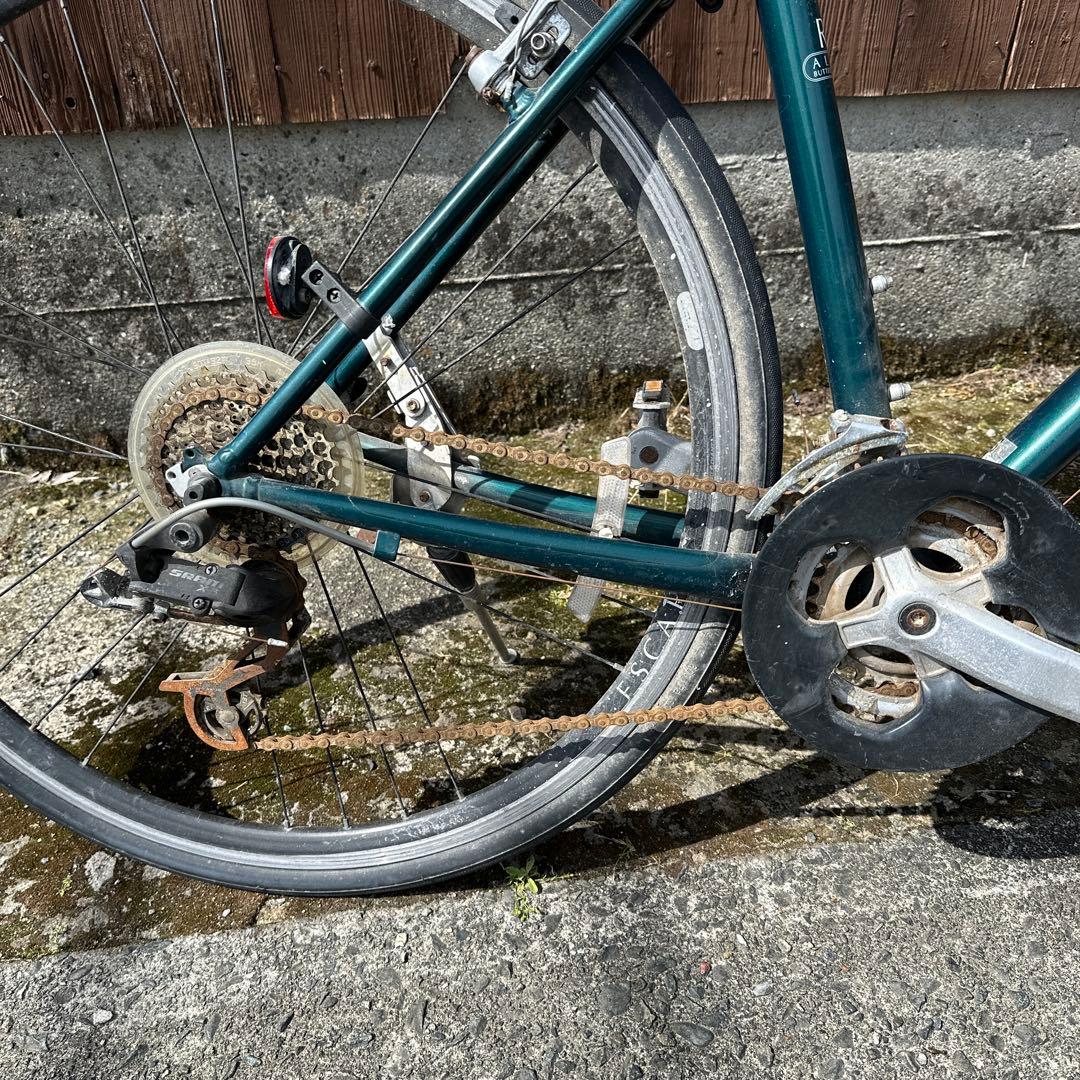 ジャンク品GIANTESCAPE緑色ロードバイク愛知県限定空気入れヘルメット付き