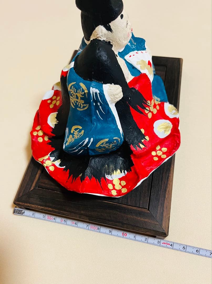 六原張子　肩寄雛　ひな人形　岩手花巻市　木製台付　希少　カップル雛　逸品　お雛様