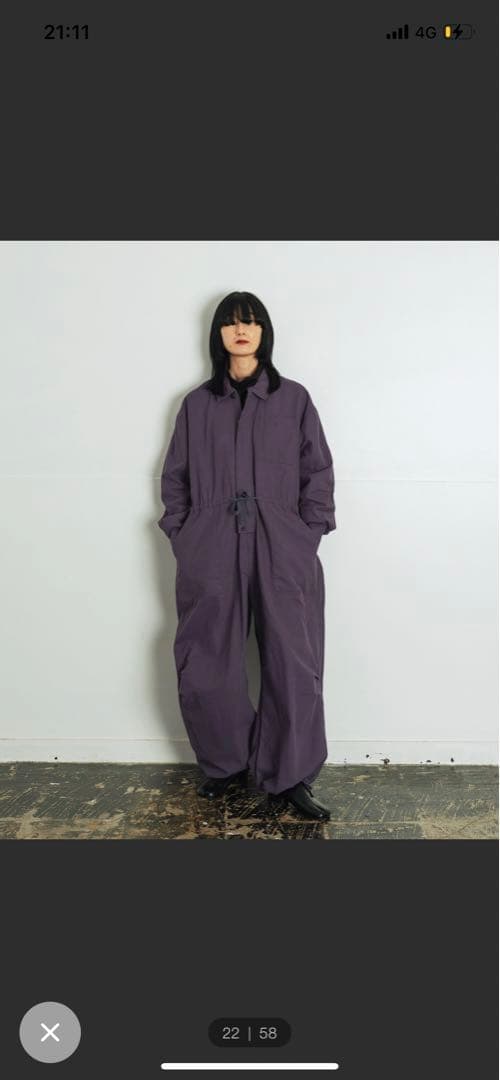 aphlotusジップアップミリタリージャンプスーツ