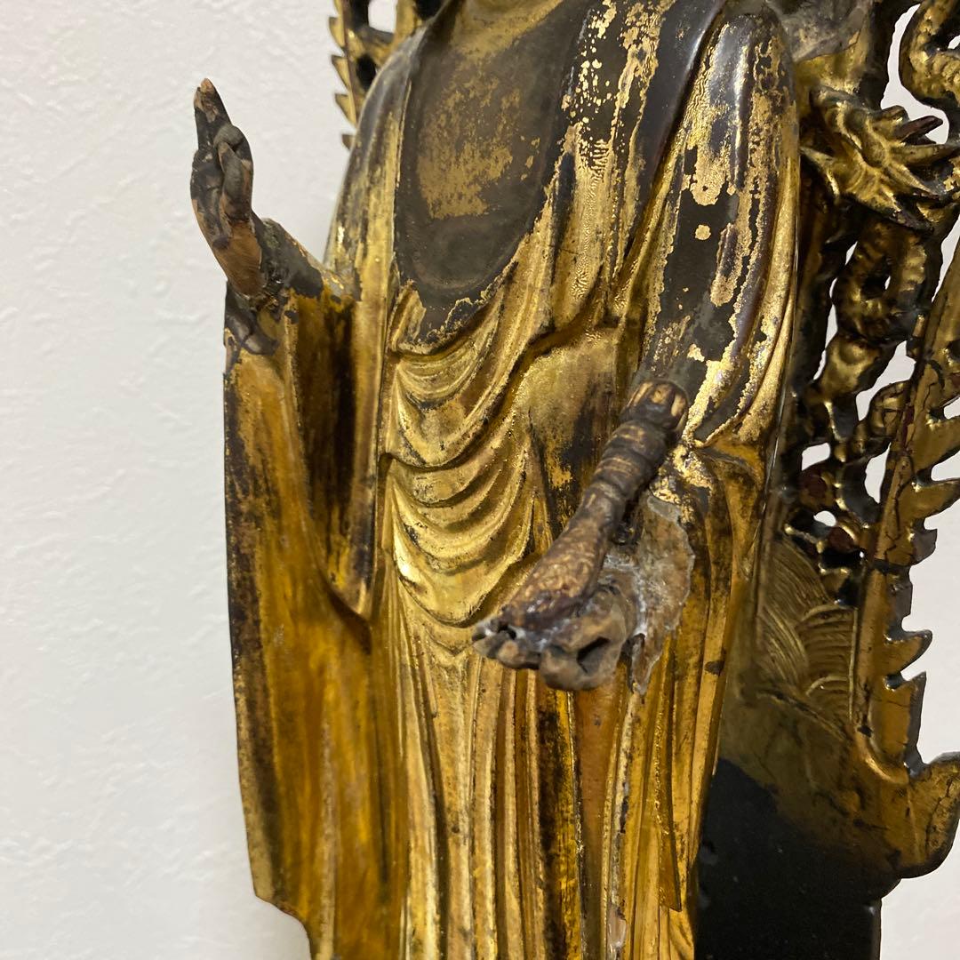 仏教美術 江戸時代 木彫 玉眼 如来像 仏像 高さ約61cm