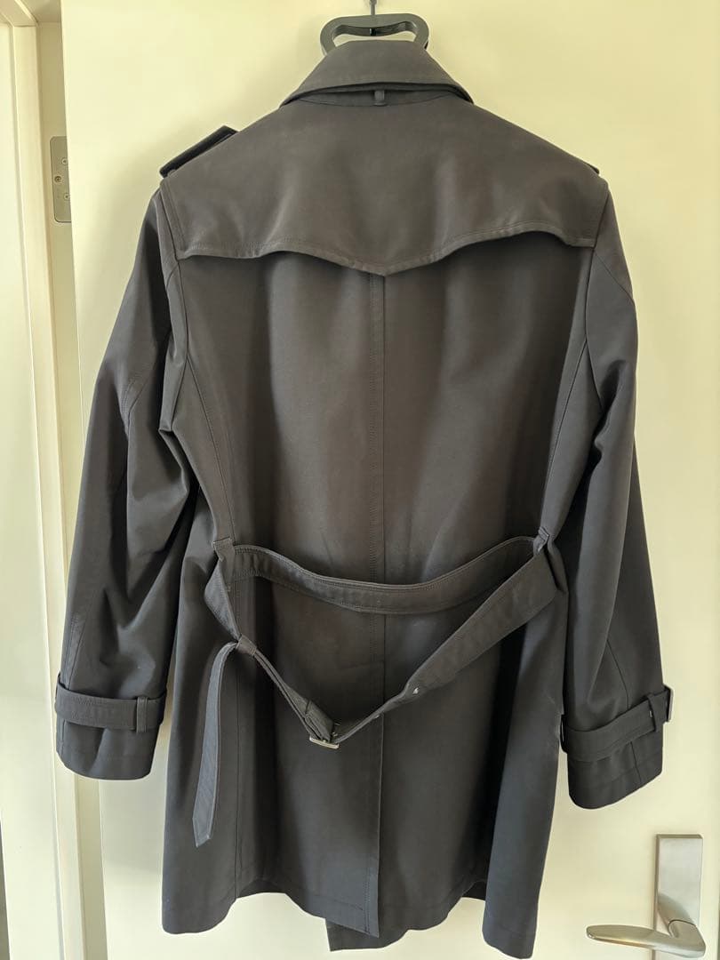 バーバリー ブラックレーベル トレンチコートメンズ Lサイズ ブラック