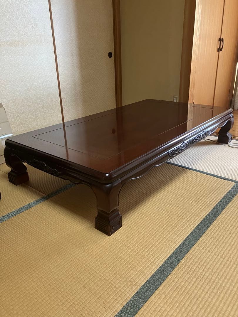 彫刻入り和座卓