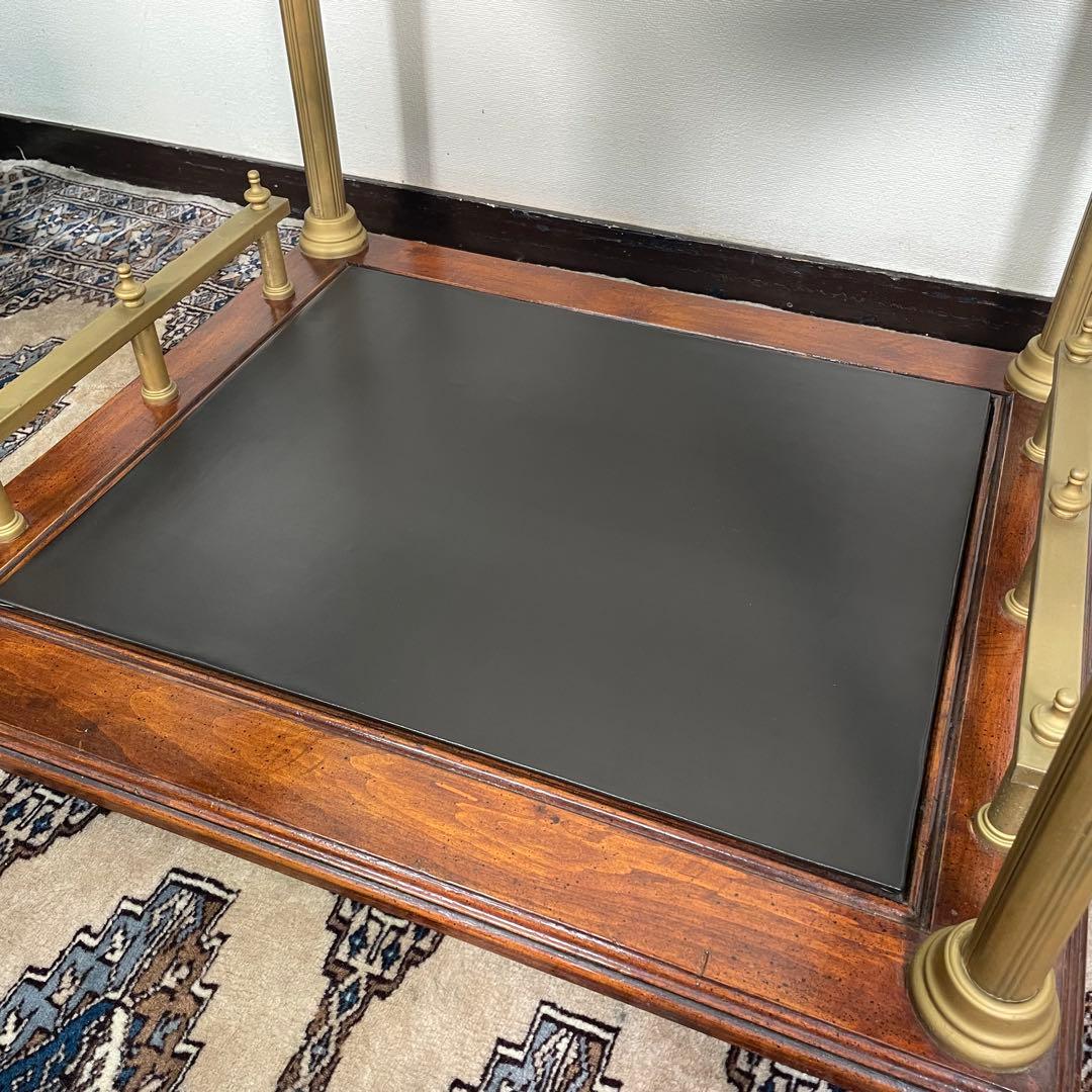 ヴィンテージ センターテーブル リアルレザー張り 額 コーヒーテーブル