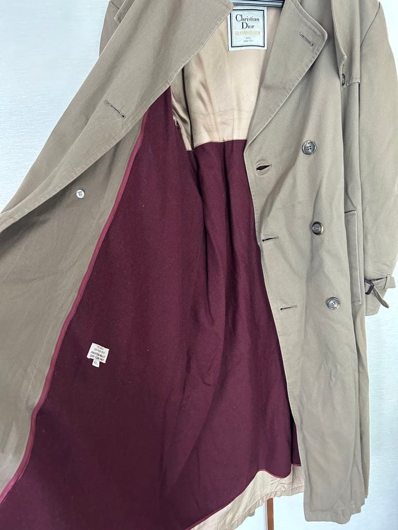 古着 80s Christian Diorトレンチコート ライナー完備