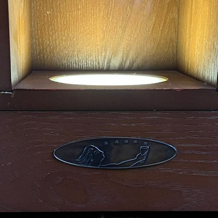 照明付き　壁掛け飾り棚