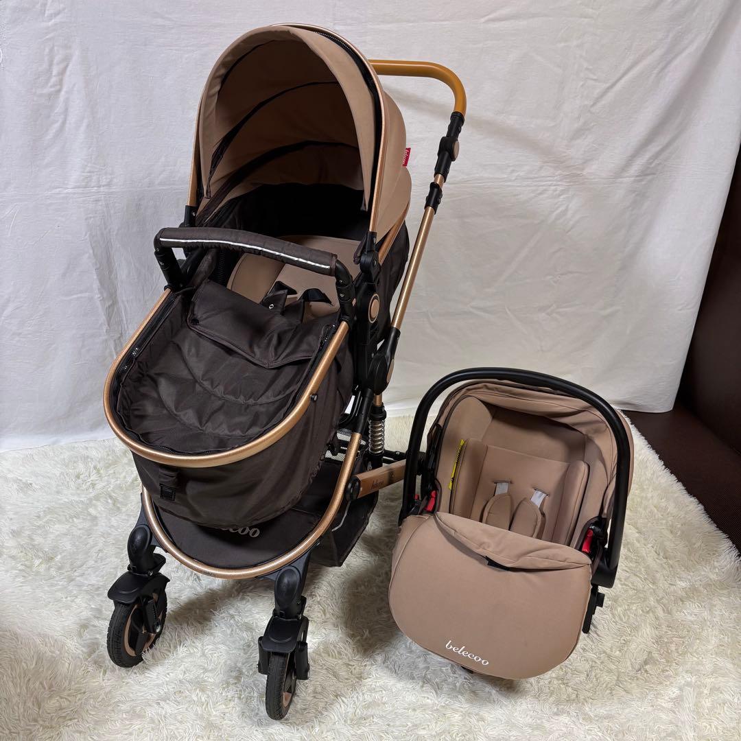 極美品　belecoo ベビーカー チャイルドシート トラベルシステム a型