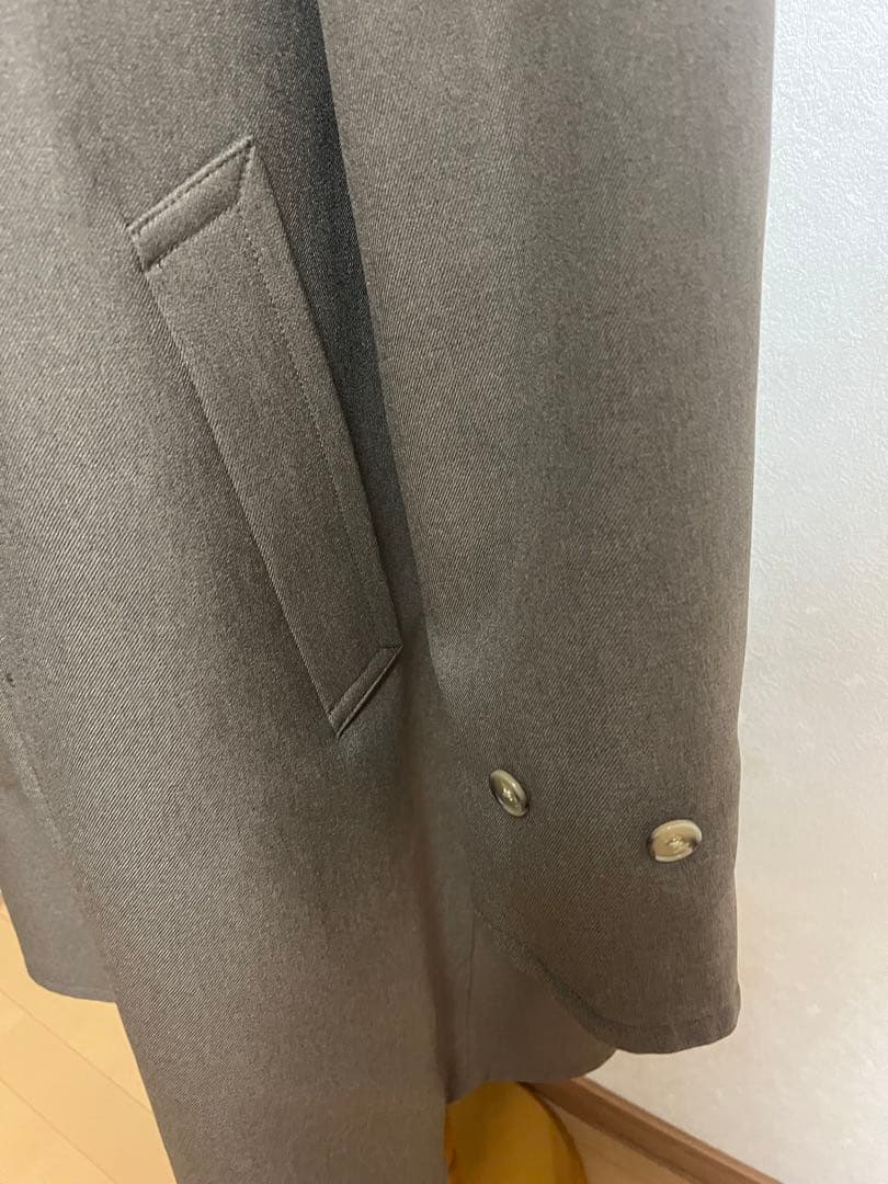 BEAUTY&YOUTHリバーシブルバルカラーステンカラーコート　茶チェックXL