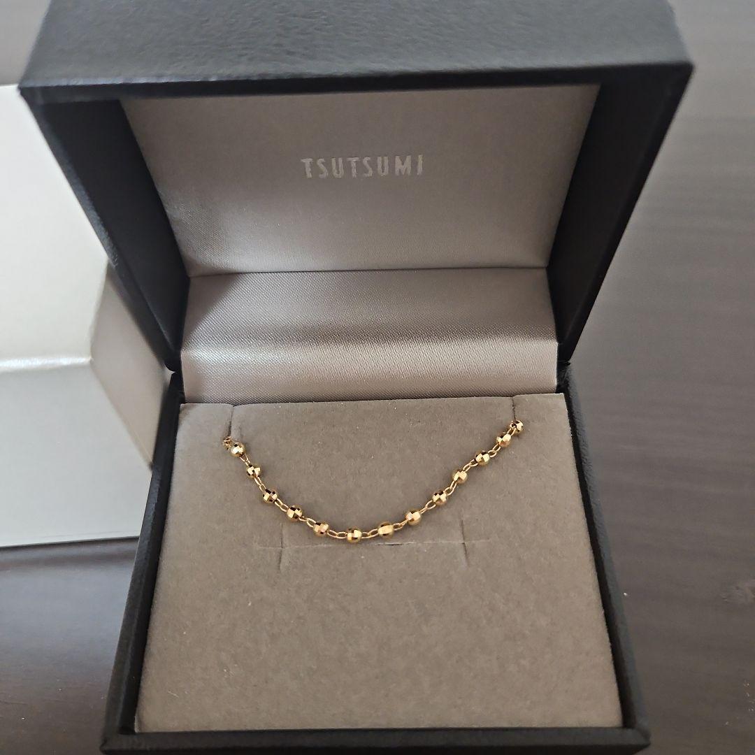 TSUTSUMI 18Kイエローゴールドブレスレット　ボールチェーンブレスレット