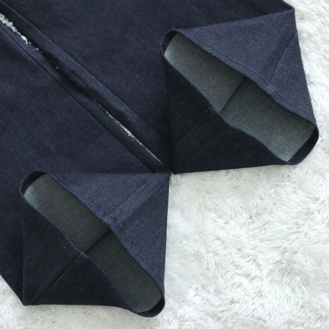 25SS★MEER. デニムオールインワン フラワーボタン インディゴ M