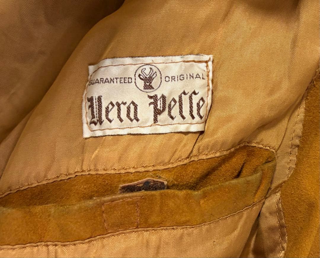 も*ん様 VERA PELLE ビンテージスウェードジャケット Lサイズ