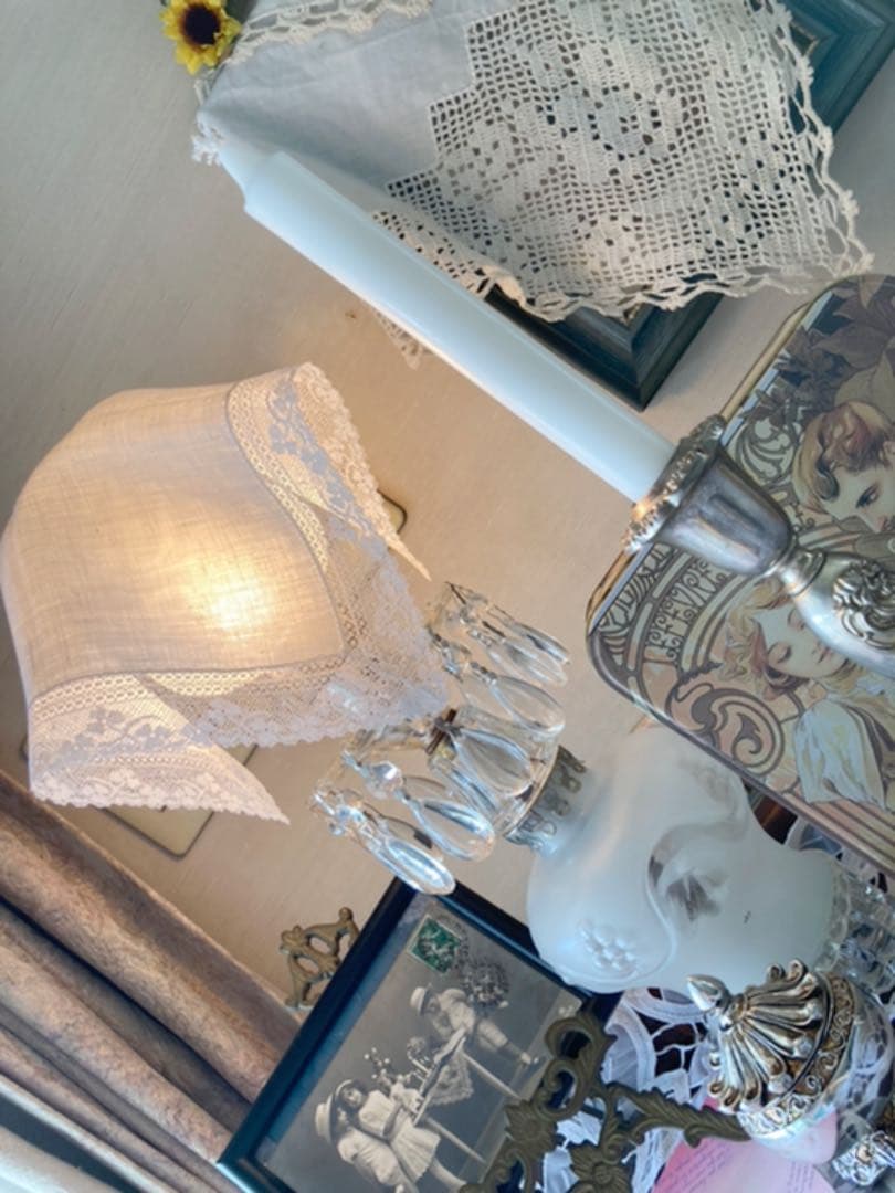 1997年アイリッシュリネンポケットチーフ繊細な手作業レースドイリーヴィンテージ