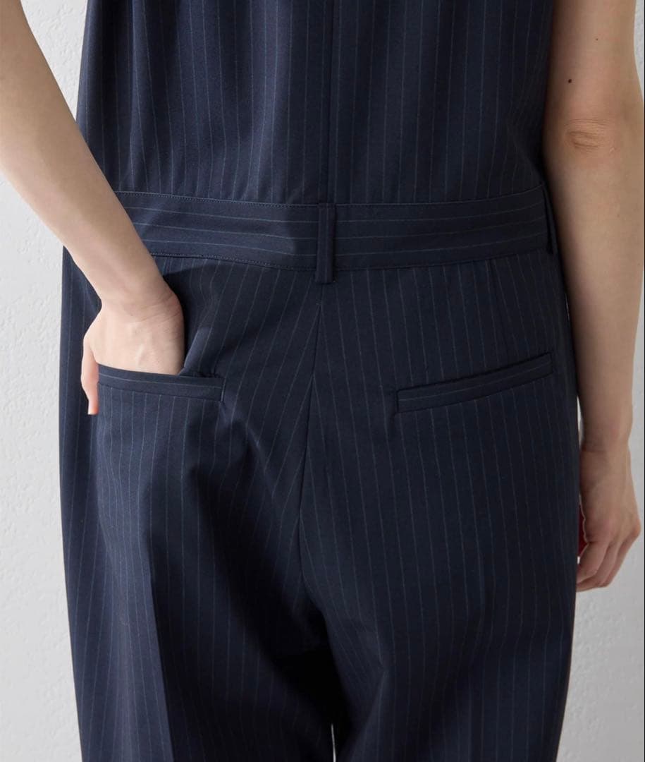 Whim Gazette ＜コラボ＞テーラーカラーノースリーブジャンプスーツ