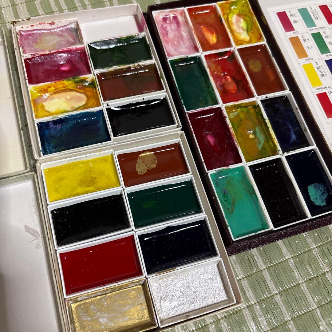 水彩絵具　色鉛筆　顔彩　スクラッチアート　絵画用品セット　筆　アート　まとめ売り